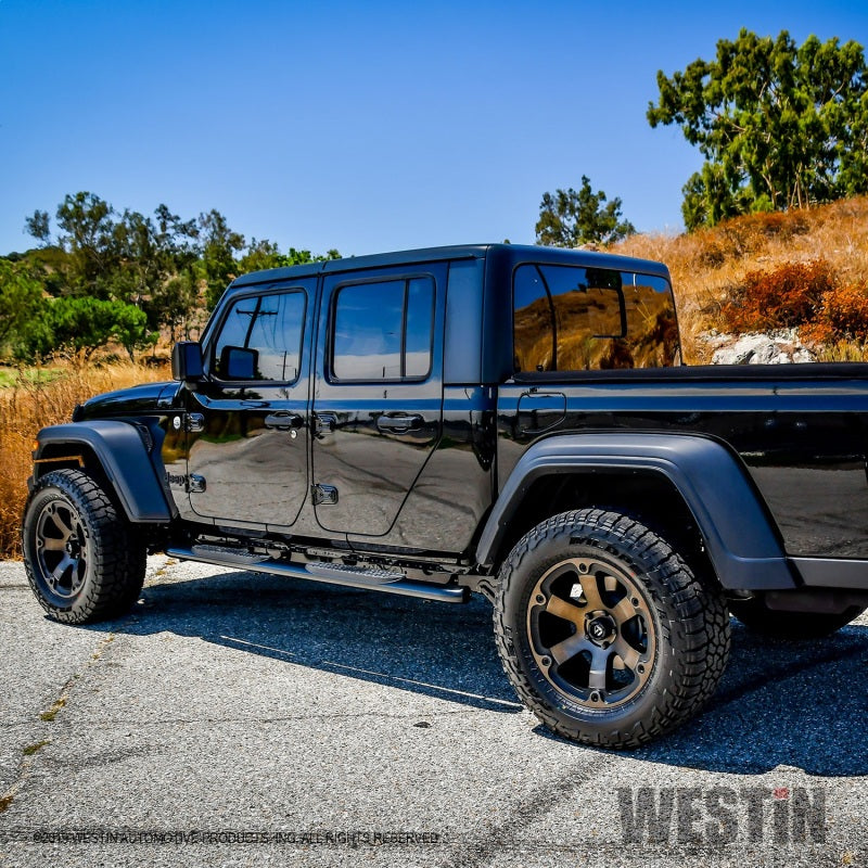 Westin 20-22 Jeep Gladiator PRO TRAXX 4 Oval Nerf Step Bars - Black Westin