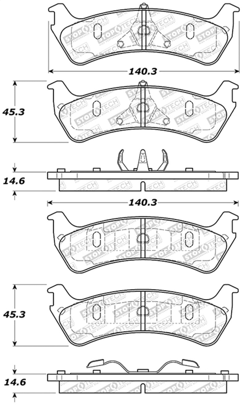 StopTech Street Disc Brake Pads - 305.06670 Stoptech