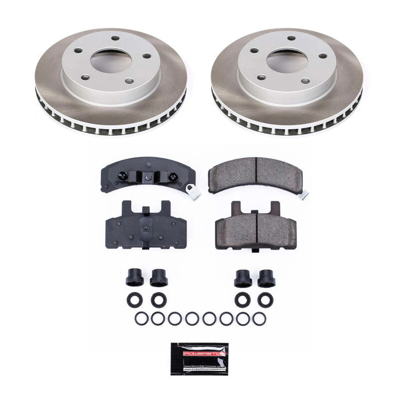 Power Stop 94-99 Dodge Ram 1500 Front Semi-Coated Rotor Kit PowerStop