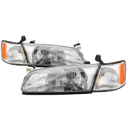 xTune 97-99 Toyota Camry 4pc OEM Style Headlights w/Corner Lights - Chrome (HD-JH-TCAM97-SET-C) SPYDER