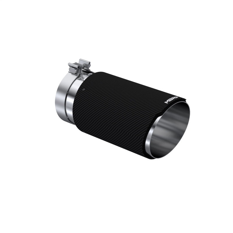 MBRP 5-Inch Inlet Carbon Fiber Exhaust Tip | Single Wall | Rolled Angle Cut | 6-Inch Outlet | T5075CF
