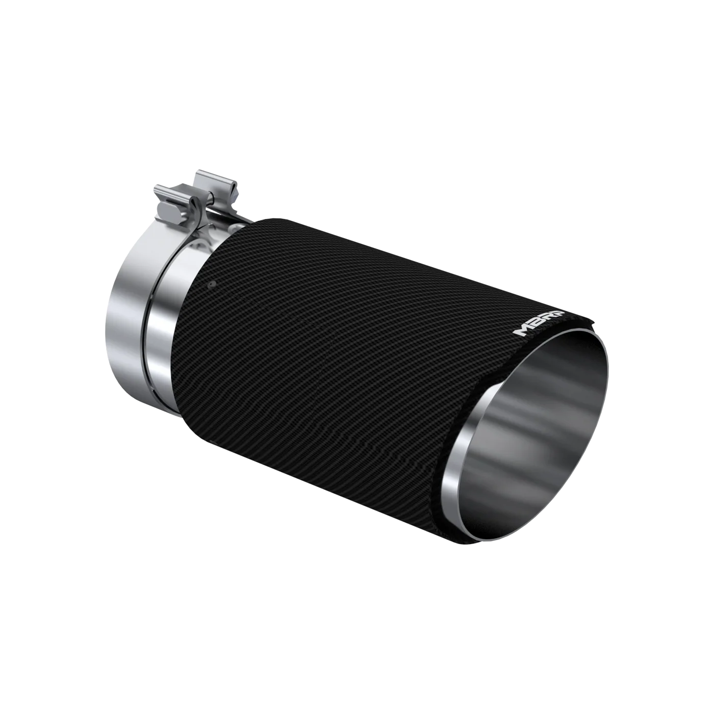 MBRP 5-Inch Inlet Carbon Fiber Exhaust Tip | Single Wall | Rolled Angle Cut | 6-Inch Outlet | T5075CF
