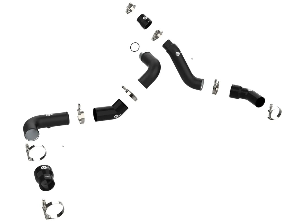 aFe 16-19 RAM 1500 V6 3.0L (TD) BladeRunner 3in Aluminum Hot & Cold Charge Pipe Kit - Black aFe