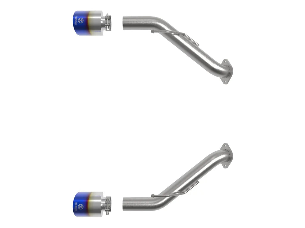 aFe 2023 Nissan Z V6-3.0L (tt) Takeda Stainless Steel Axle-Back Exhaust System w/ Blue Flame Tip