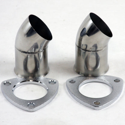 Granatelli 3.0in 304SS Turn Down w/3-Bolt Flange & Gaskets (Pair) Granatelli Motor Sports