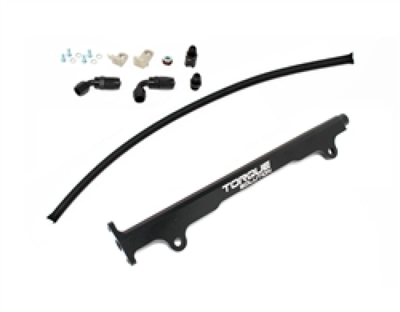 Torque Solution Mitsubishi Evo X Billet Aluminum Fuel Rail - Black Torque Solution