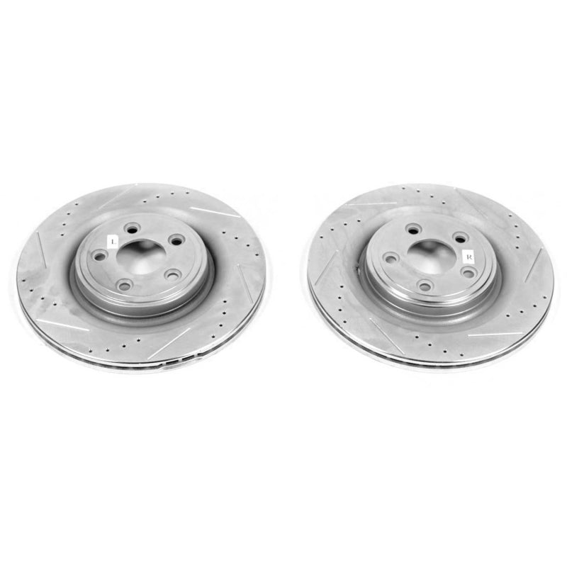 Power Stop 06-08 Jaguar S-Type Rear Evolution Drilled & Slotted Rotors - Pair PowerStop