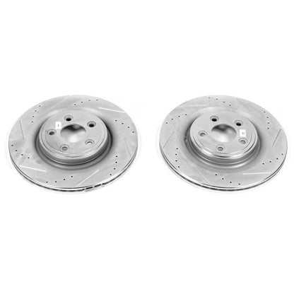 Power Stop 06-08 Jaguar S-Type Rear Evolution Drilled & Slotted Rotors - Pair PowerStop