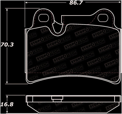 StopTech Premium Ceramic Brake Pads - 308.12770 Stoptech
