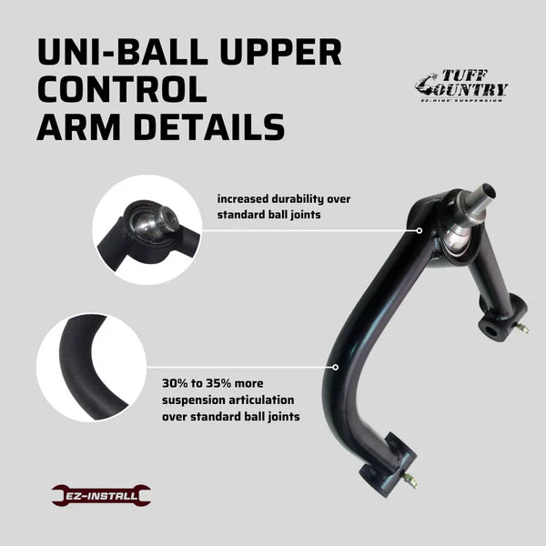 Tuff Country Uni-Ball Upper Control Arms – 2003–2023 Toyota 4Runner / 2005–2022 Toyota Tacoma 4WD (50930)