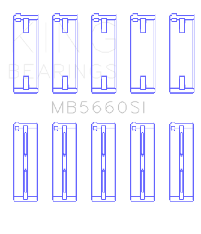 King Engine Bearings Audi/VW Bbz/CAxa/CAva/Azd (Size +0.25mm) Main Bearing Set