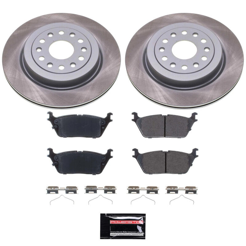 Power Stop 19-23 Ram 1500 Rear Semi-Coated Rotor Kit PowerStop