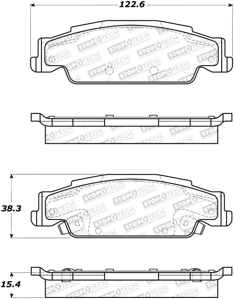 StopTech Premium Ceramic Brake Pads - 308.09220