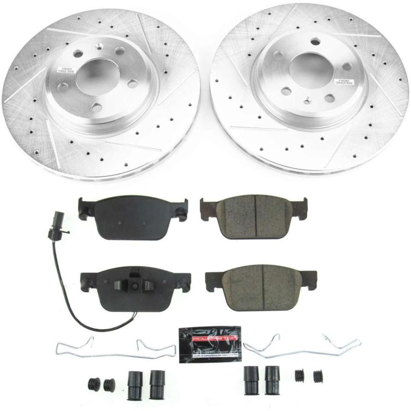 Power Stop 17-19 Audi A4 Front Z23 Evolution Sport Brake Kit PowerStop