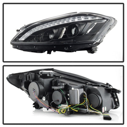 Spyder Mercedes W221 S Class 07-09 Headlights - HID Model Only - Black PRO-YD-MBW22107-HID-DRL-BK SPYDER