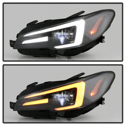 Spyder Subaru Impreza WRX 15-20 Halogen High-Power LED Headlights- Black PRO-YD-SWRX15HALAP-SBSEQ-BK SPYDER