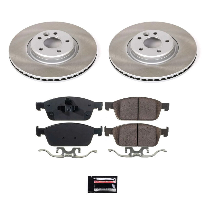 Power Stop 14-18 Ford Transit Connect Front Semi-Coated Rotor Kit PowerStop