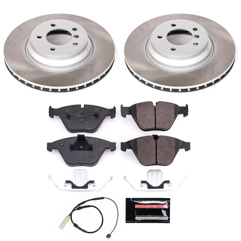 Power Stop 11-13 BMW 335is Front Semi-Coated Rotor Kit PowerStop