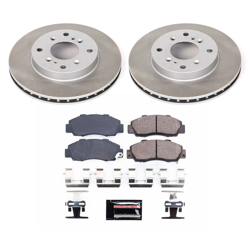 Power Stop 98-02 Honda Accord Front Semi-Coated Rotor Kit PowerStop