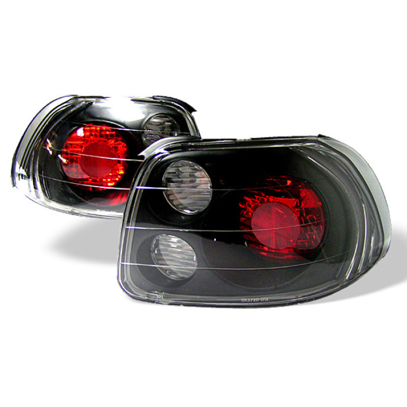 Spyder Honda Del Sol 93-97 Euro Style Tail Lights Black ALT-YD-HDS93-BK SPYDER