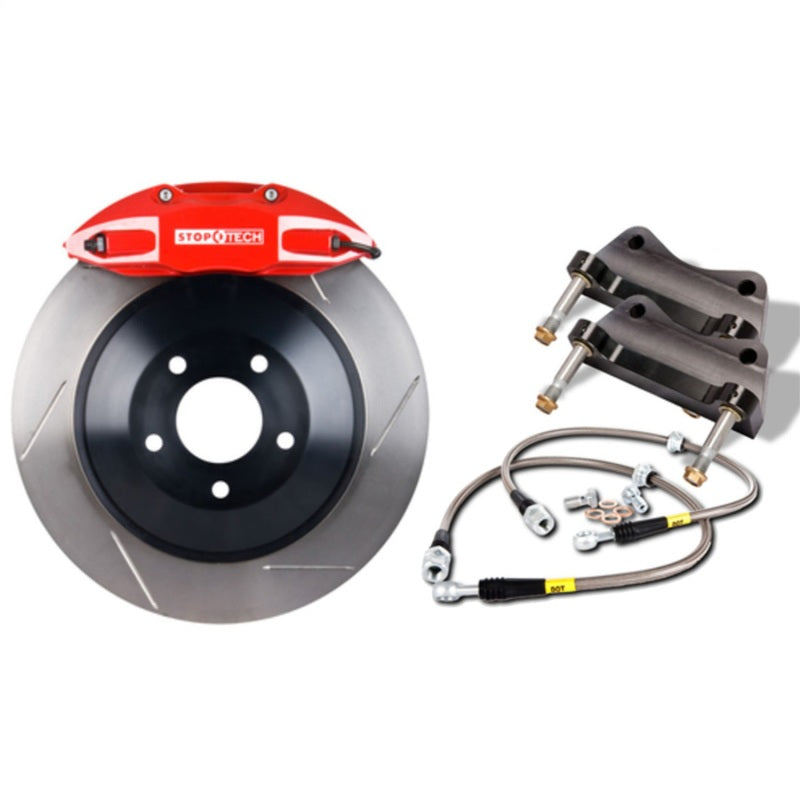 StopTech 09-15 Dodge Challenger Rear BBK w/ Red ST-40 Calipers Slotted Rotors Stoptech