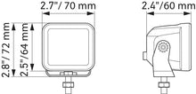 Load image into Gallery viewer, Hella Universal Black Magic 2.7in L.E.D. Cube Kit - Flood Beam Hella