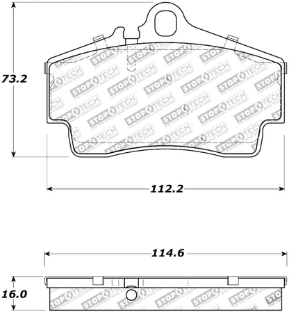 StopTech Premium Ceramic Rear Brake Pads - 308.07380 Stoptech