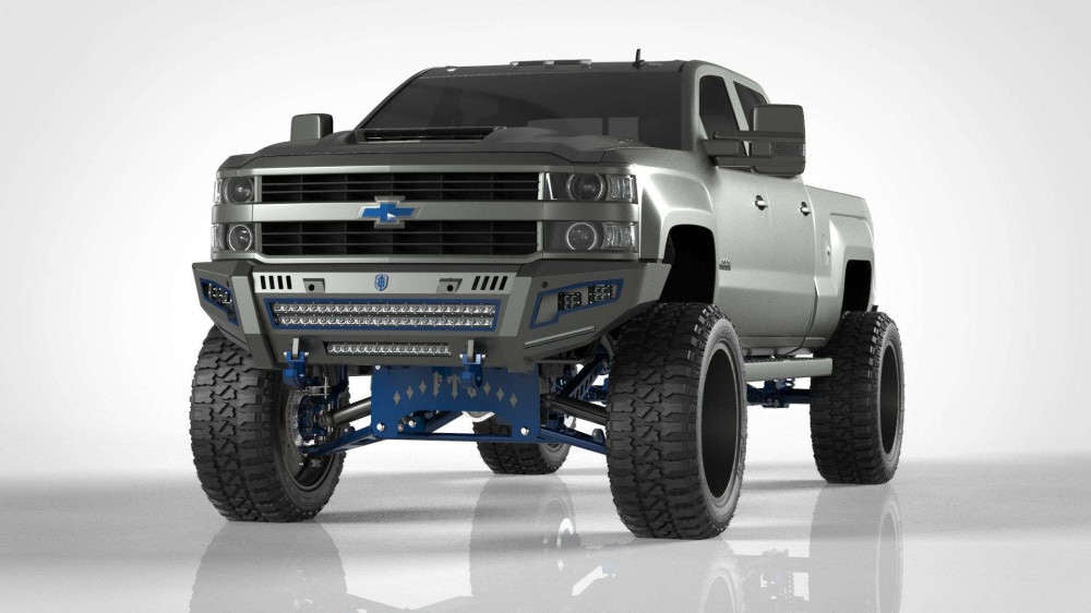 Road Armor 15-19 Chevy 2500 iDentity Rear Bumper Components - Beauty Ring - Raw