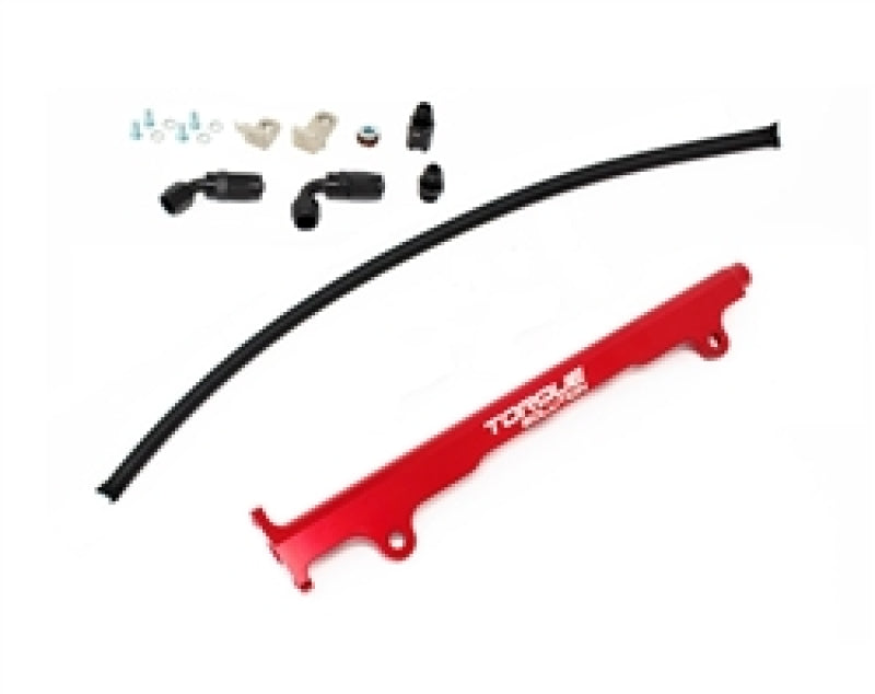 Torque Solution Mitsubishi Evo X Billet Aluminum Fuel Rail - Red Torque Solution