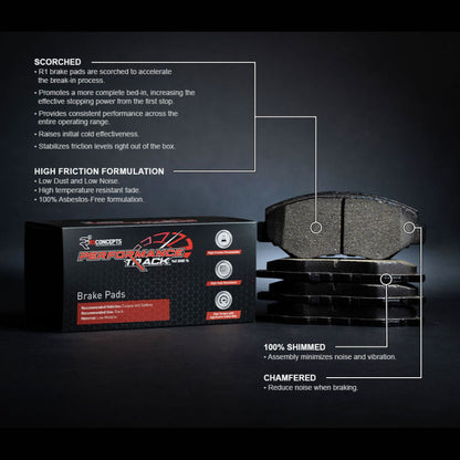 R1 Front Track/Street Brake Pads 2006-2013 Chevrolet Corvette - 2000-1185-00