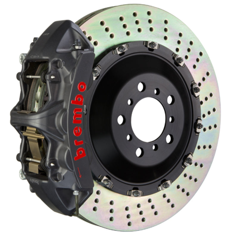 Brembo 2023 Volkswagen Tiguan R (Mk2) Front GTS BBK 6-Piston 405x34 2-Piece Rotors Drilled - Black H Brembo