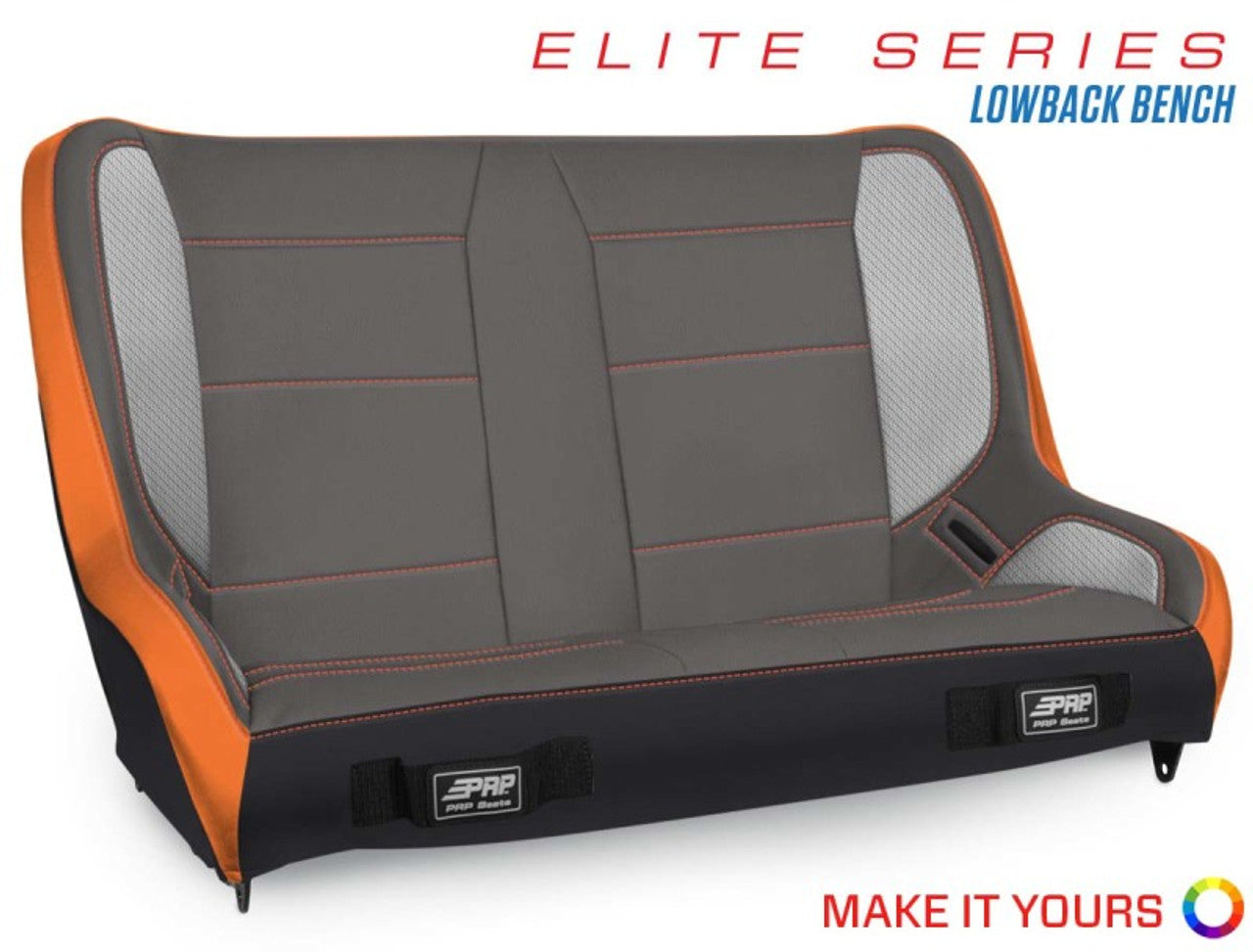 PRP Jeep Wrangler TJ/LJ/JK Elite Series Rear Bench- Black Vinyl