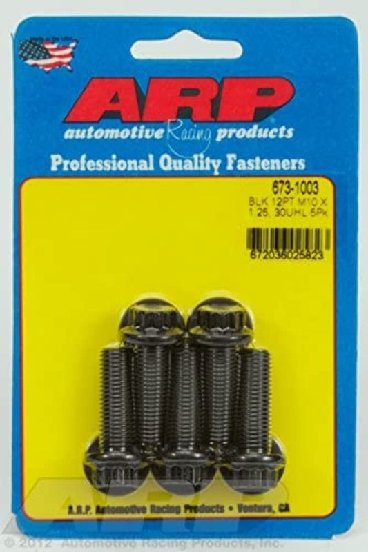 ARP M10 x 1.25 x 30mm 12pt Black Oxide Bolts (Set of 5)