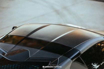 Anderson Composites 20-24 Corvette C8 Stingray/Z06 Dry Carbon Fiber Roof Replacement - AC-CR20CHC8-DRY