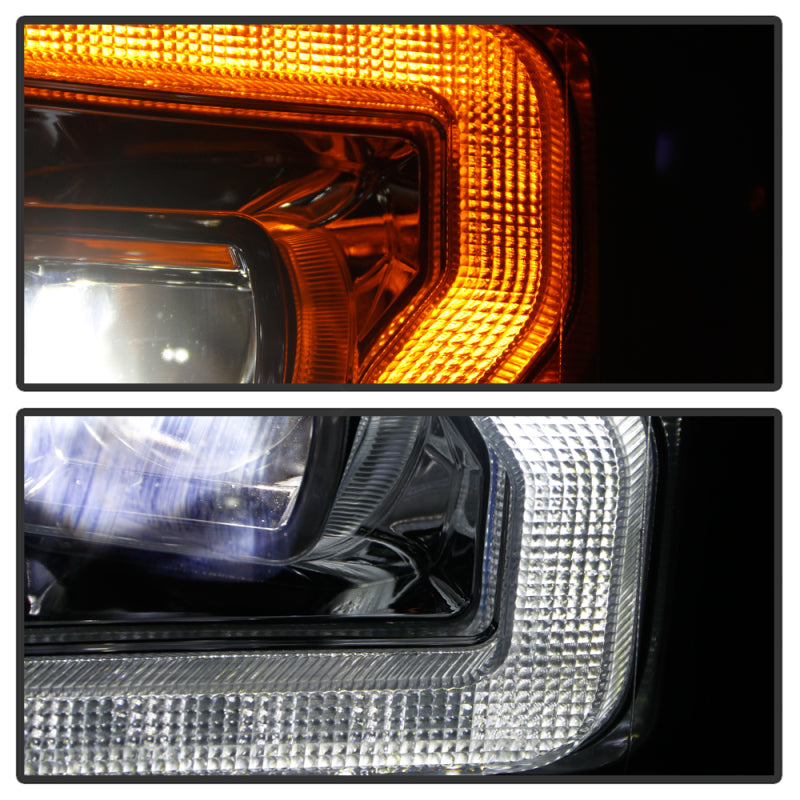 Spyder Ford F-250/F-350/F450 17-18 Full LED Headlights Black PRO-YD-FS17HALAP-SEQ-C SPYDER