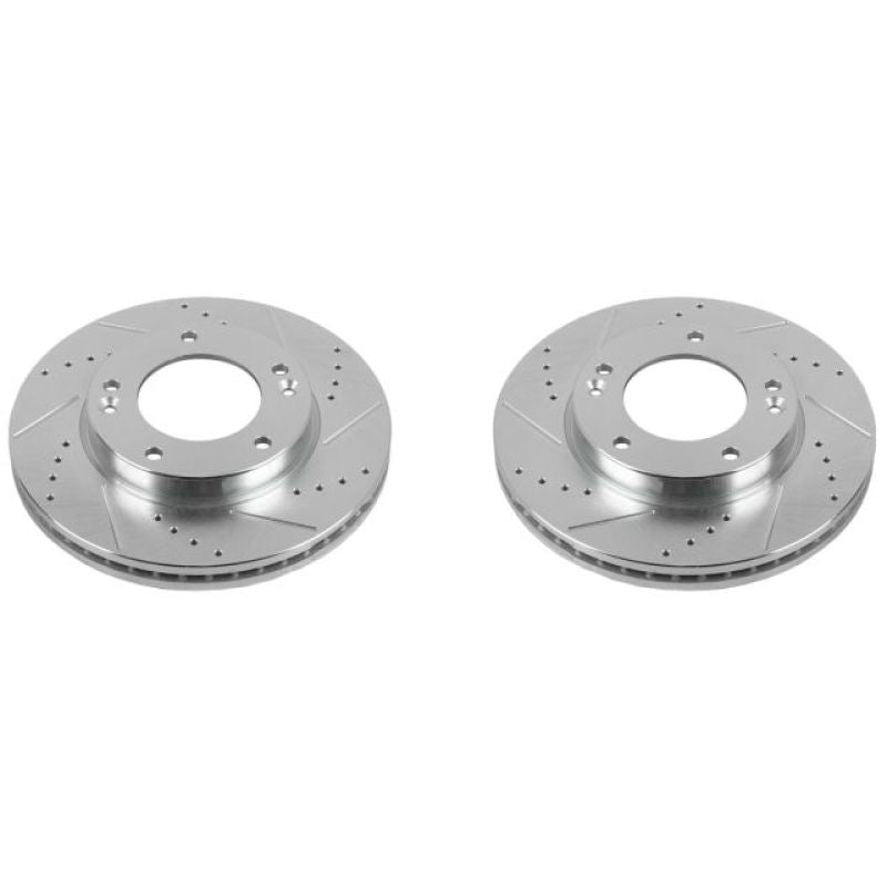 Power Stop 07-09 Kia Sorento Front Evolution Drilled & Slotted Rotors - Pair PowerStop