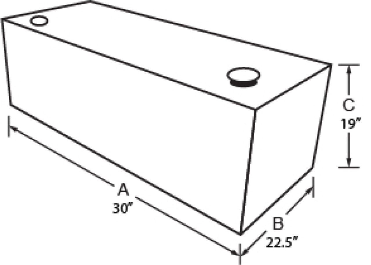 Tradesman Aluminum Rectangular Liquid Storage Tank (100 Gallon Capacity) - Black