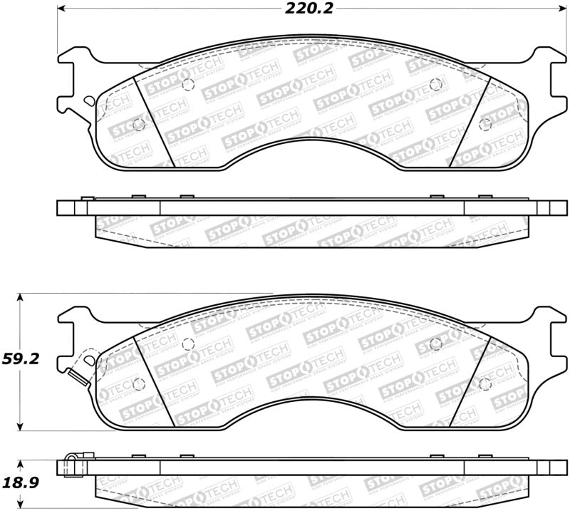 StopTech Premium Ceramic Brake Pads - 308.10540 Stoptech