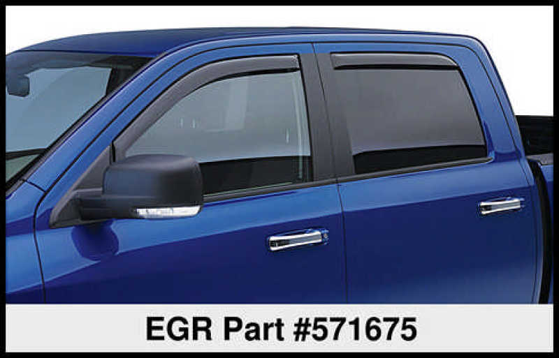 EGR 14+ Chev Silverado/GMC Sierra Dbl Cab In-Channel Window Visors - Set of 4 - Matte (571675) EGR