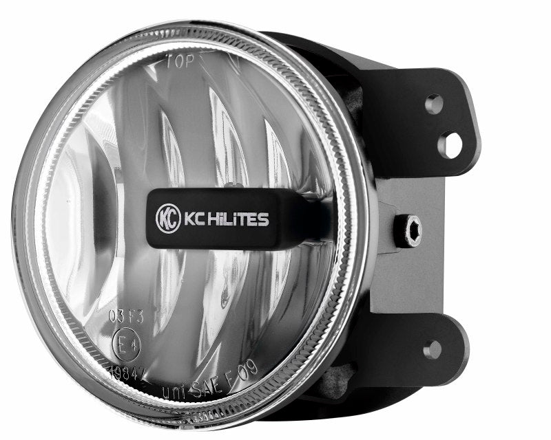 KC HiLiTES 07-09 Jeep JK Gravity G4 LED Light 10w SAE/ECE Clear Fog Beam (Single)