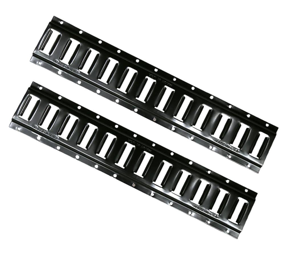 5Ft E-Track Tie-Down Rails, Black (2 Pack)
