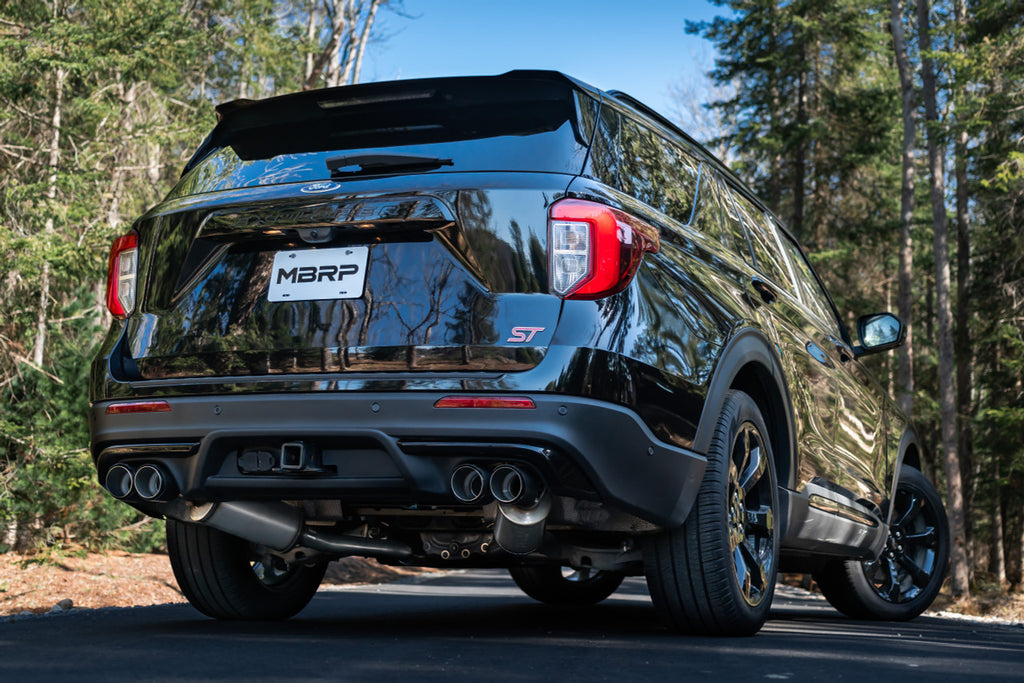 MBRP 20-23 Ford Explorer ST 3.0L Ecoboost SS 2.5in Dual Rear Exit w/ Carbon Fiber Quad Tips - T304 S52053CF