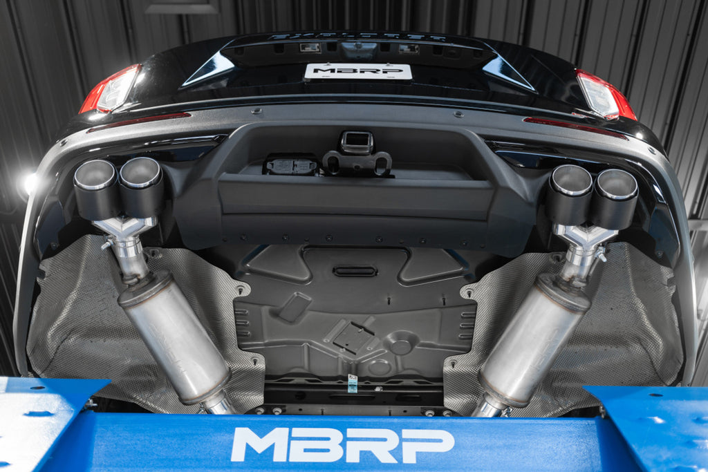 MBRP 20-23 Ford Explorer ST 3.0L Ecoboost SS 2.5in Dual Rear Exit w/ Carbon Fiber Quad Tips - T304 S52053CF