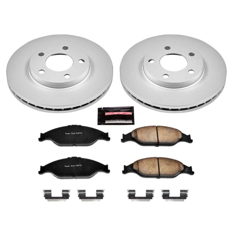 Power Stop 99-04 Ford Mustang Front Z17 Evolution Geomet Coated Brake Kit PowerStop