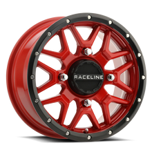 Load image into Gallery viewer, Raceline A94R Krank 14x7in / 4x137 BP / 10mm Offset / 110.18mm Bore - Red &amp; Black Lip Wheel