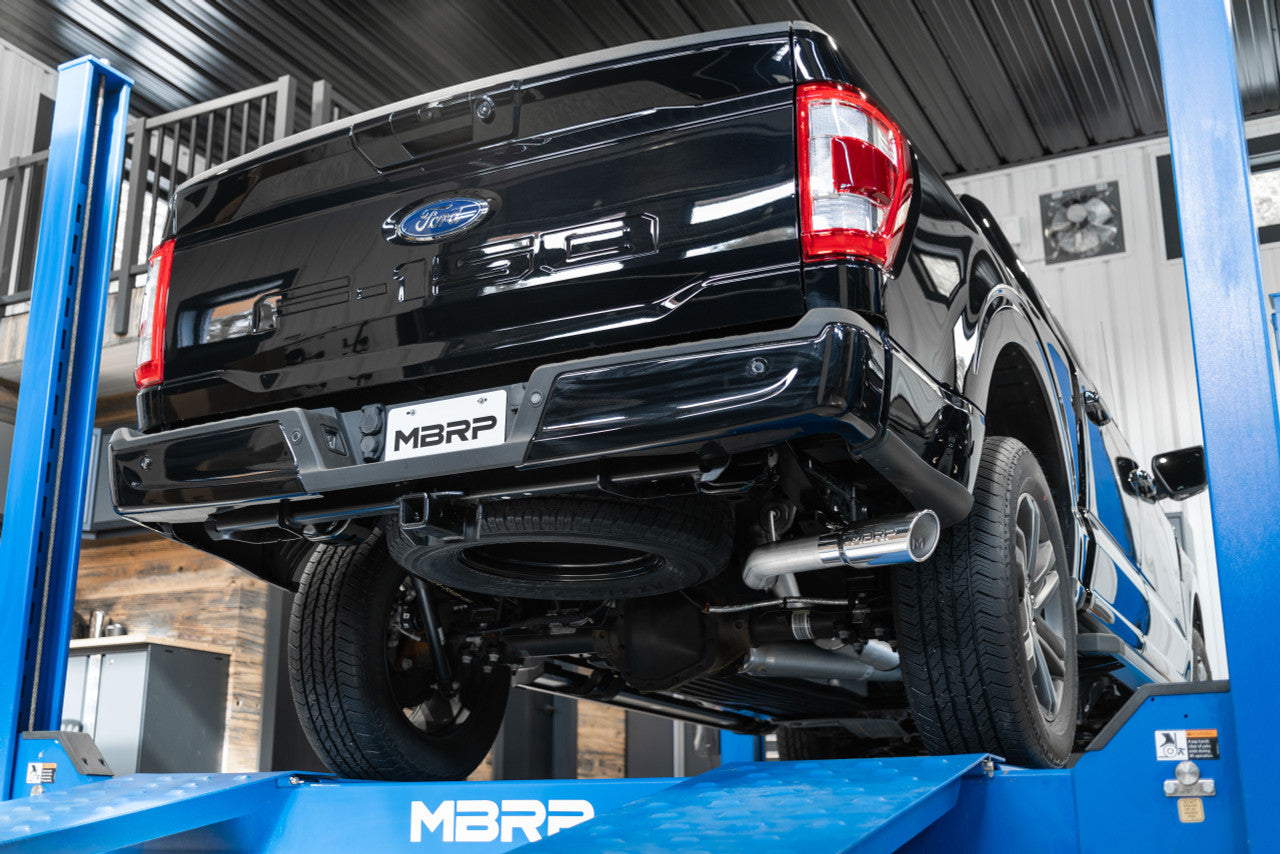 MBRP 3" Cat-Back Single Side Exhaust System, 2021-2023 Ford F-150 Pro Series T304 Stainless Steel MBRP