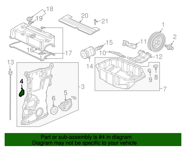 GENUINE OEM HONDA K-SERIES TIMING CHAIN CASE O-RING K20 K20a2 K24 91302-PNA-004 X1