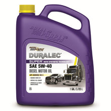 Load image into Gallery viewer, Royal Purple Duralec Super Diesel 5W-40 CK-4 Motor Oil - 1 Gallon