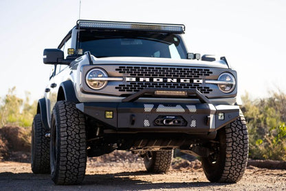 DV8 Offroad 2021+ Ford Bronco Front Bumper Winch Capable w/ Optional Bull Bar/Aux Light Opening DV8 Offroad