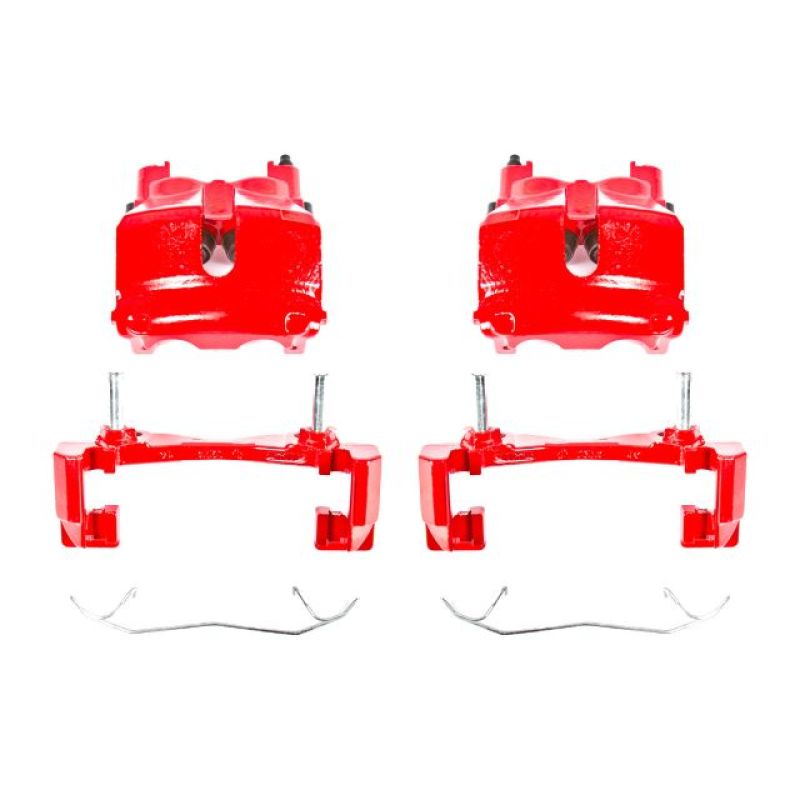 Power Stop 99-02 Jeep Grand Cherokee Front Red Calipers w/Brackets - Pair PowerStop